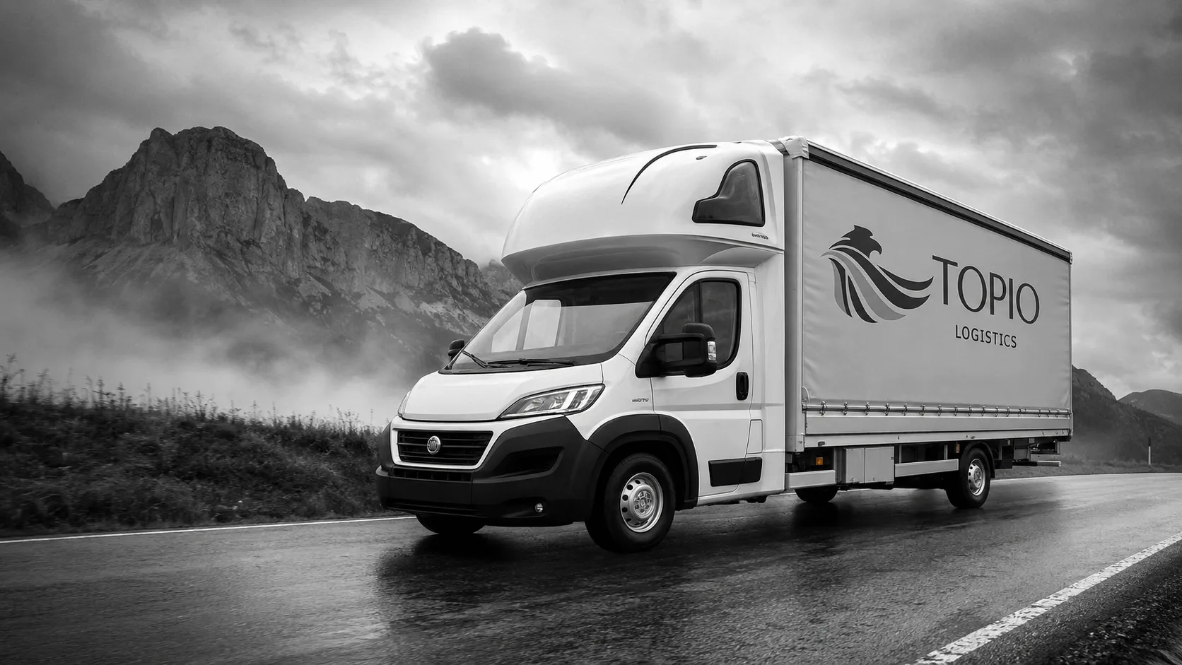 Camion Topio Logistics pe ruta internationala